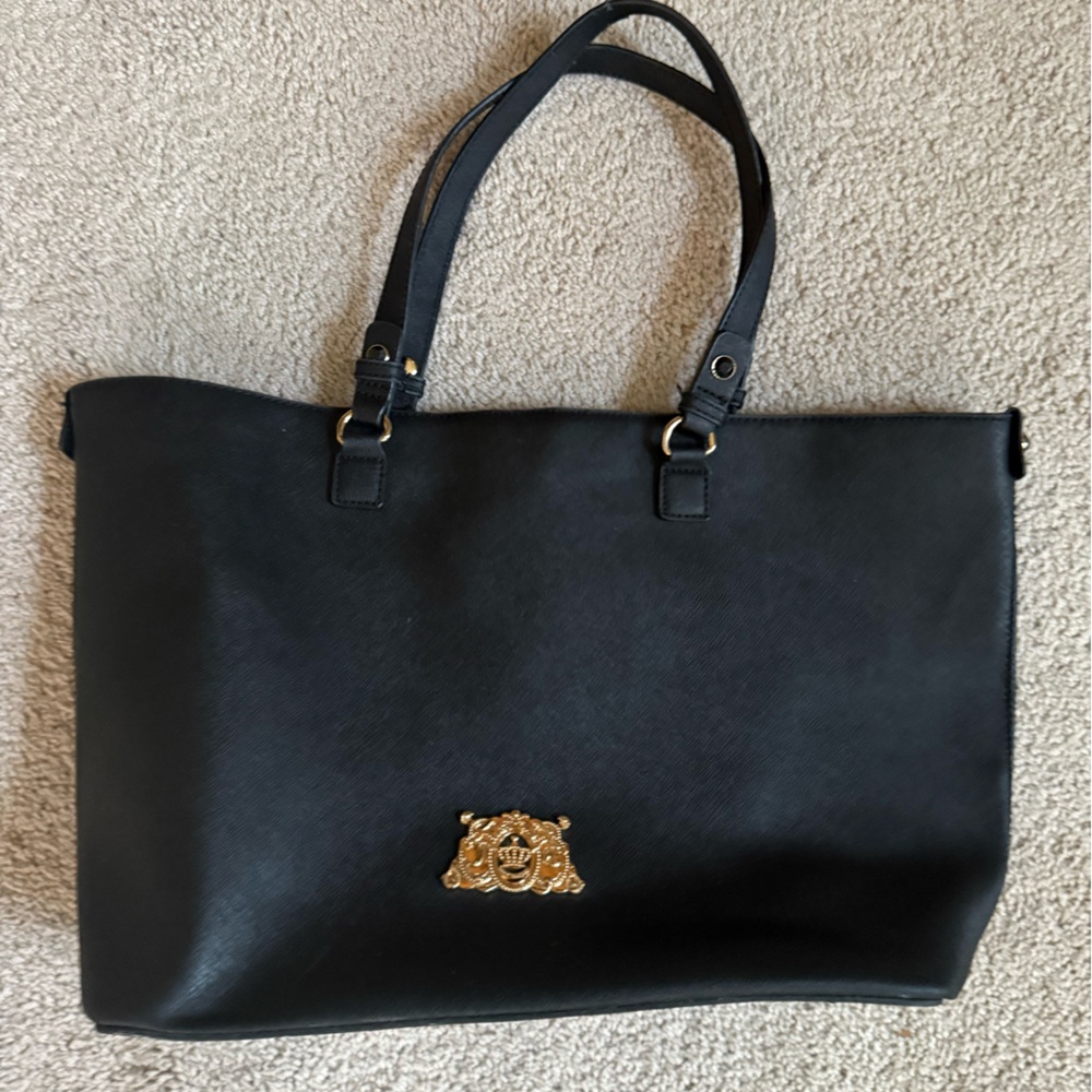 Juicy Couture Black Tote Bag with Gold Accent